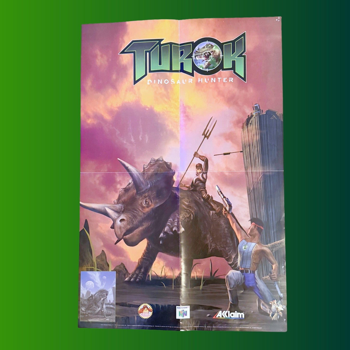 Turok: Dinosaur Hunter - Double Sided Poster - Diddy & Wizpig (Nintendo Official Magazine UK, 90s) - PopCultGang
