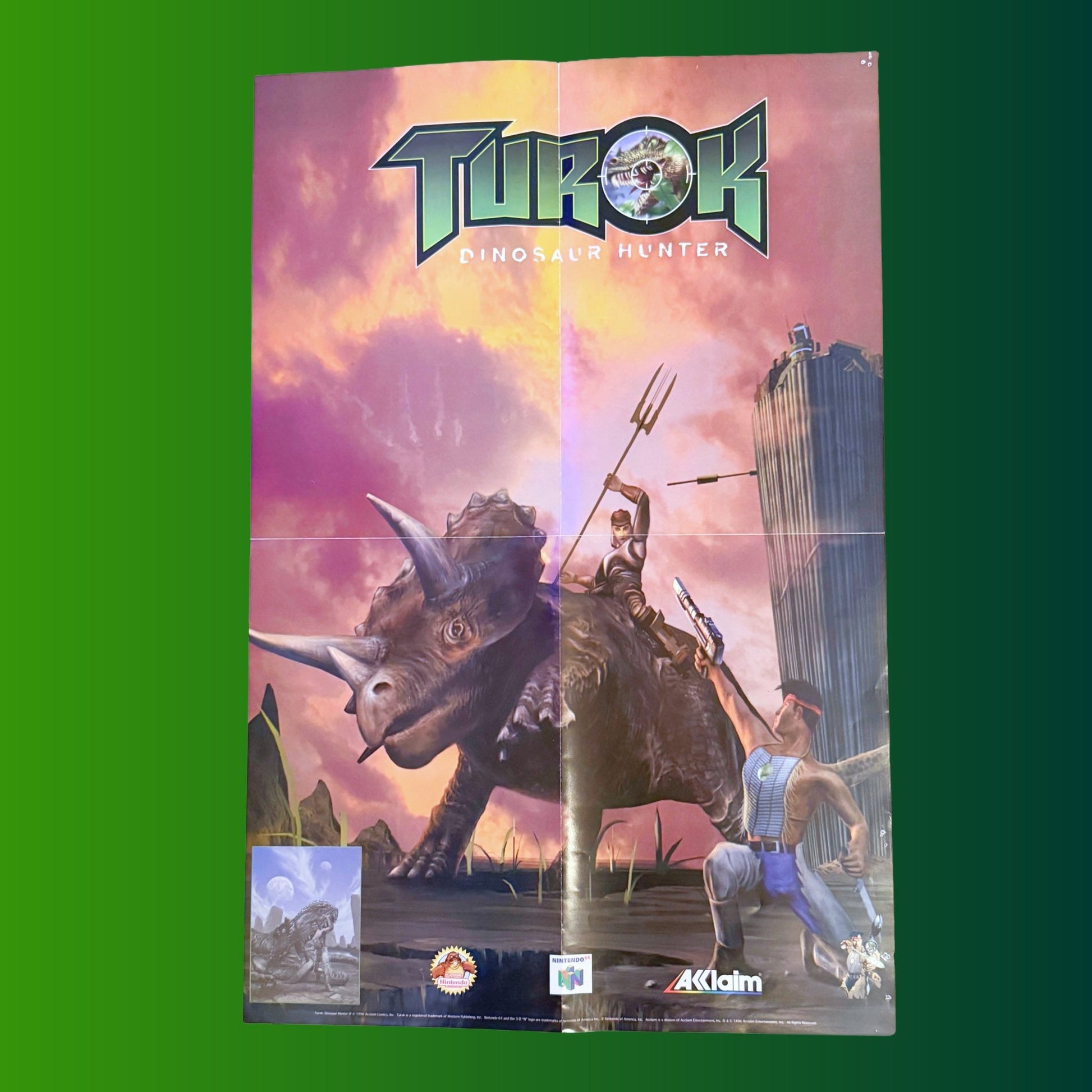 Turok: Dinosaur Hunter - Double Sided Poster - Diddy & Wizpig (Nintendo Official Magazine UK, 90s) - PopCultGang