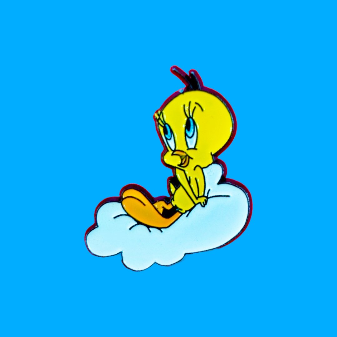 Tweety On Cloud Enamel Pin (Warner Bros., 90s) - PopCultGang