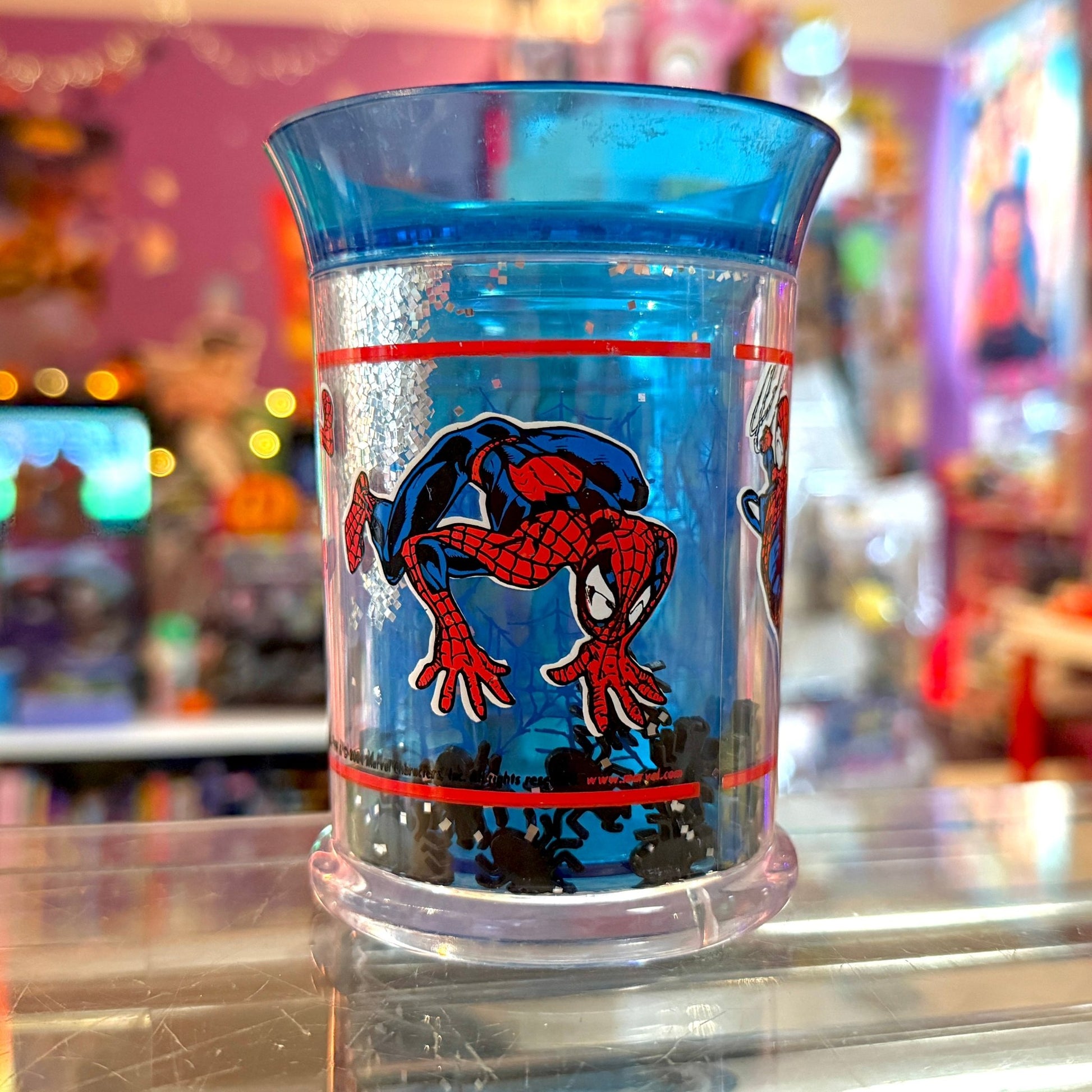 Ultimate Spider - Man Plastic Glitter Cup (Marvel, 2000s) - PopCultGang