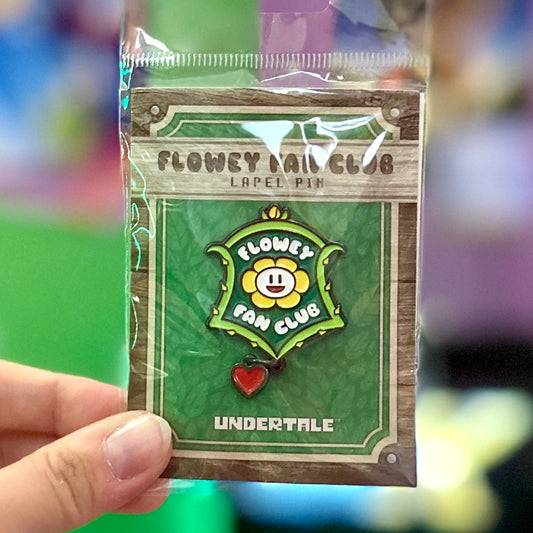 Undertale - Flowey Fan Club Label Pin - PopCultGang