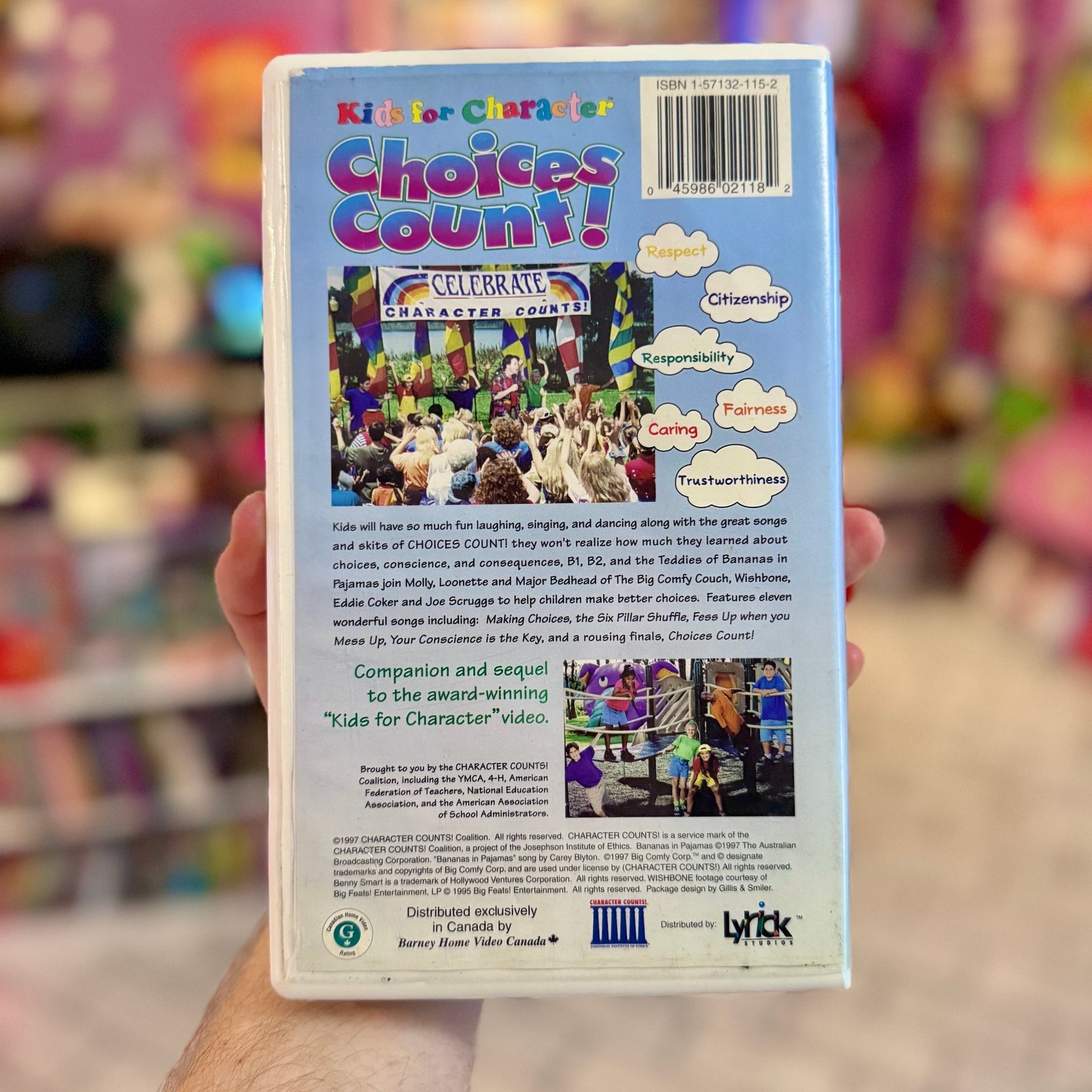 VHS: Kids for Character - Coices Count! (Hosted by Tom Selleck, 1997) - PopCultGang