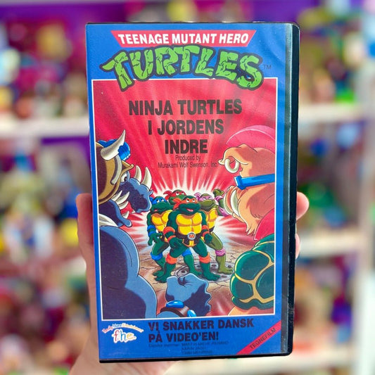 VHS: Teenage Mutant Ninja Turtles: Nr. 7 - "Ninja Turtles I Jordens Indre" (danish version, 80s) - PopCultGang