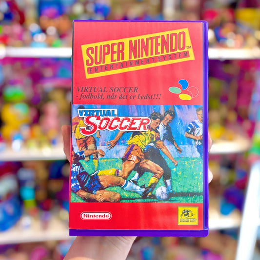 Virtual Soccer (Yapon, Danish rental case variant, Super Nintendo/SNES) - PopCultGang