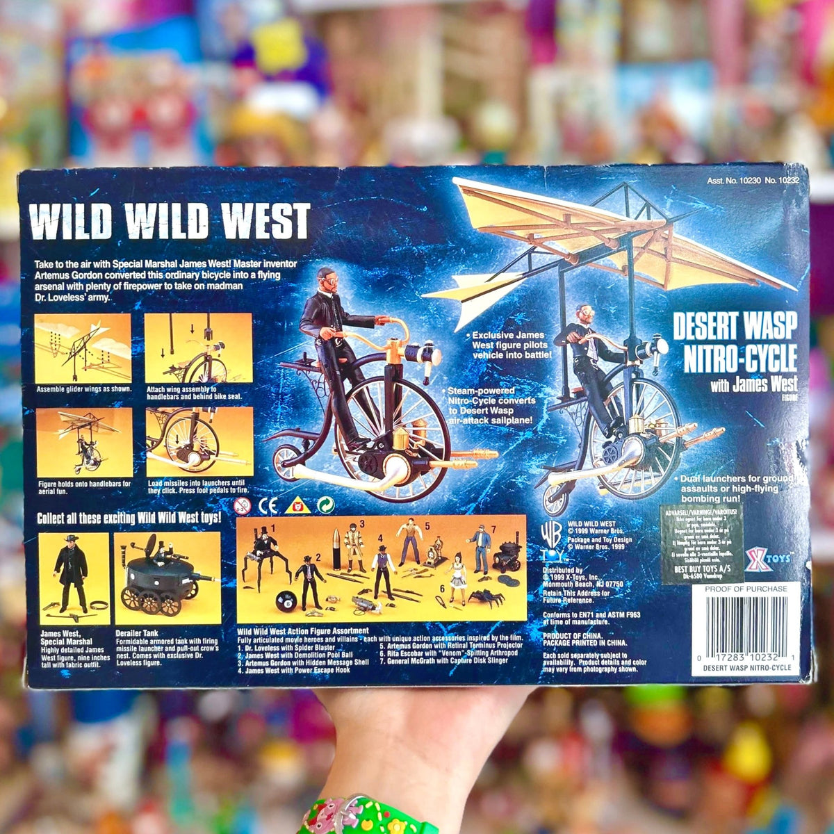 Wild Wild West: Desert Wasp Nitro-Cycle with James West Figure (NIB, X-toys, 1999) - PopCultGang