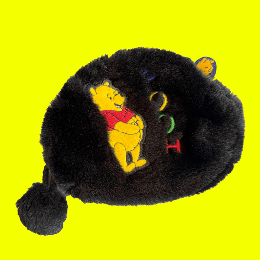 Winnie The Pooh: Black Faux Fur Purse Bag (Disney, 2000s) - PopCultGang