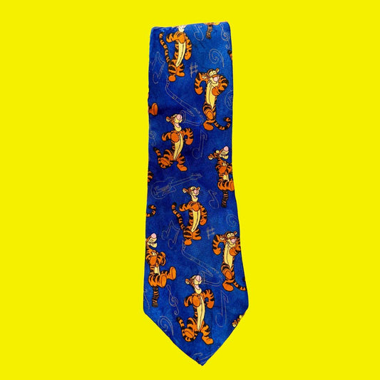 Winnie The Pooh: Tigger All Over Blue Tie (Disney, 90s) - PopCultGang