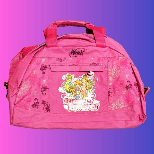 Winx Club: "Friends Forever" Pink Sports Bag / Dufflebag (2000s) - PopCultGang