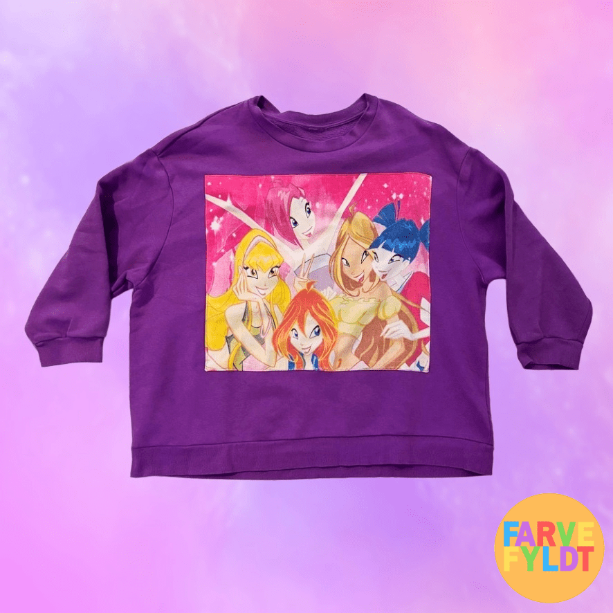 Winx Club: Upcycled Purple Sweatshirt (FARVEFYLDT x POPCULTGANG) - PopCultGang