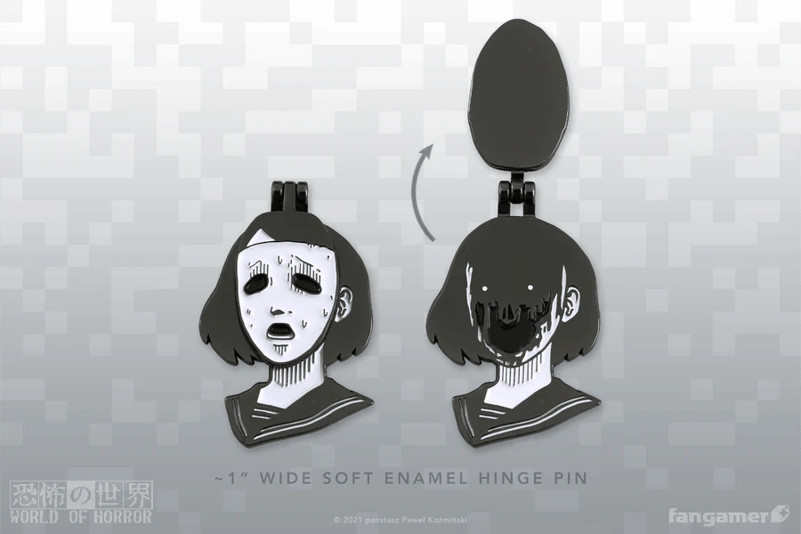 World of Horror - Crestfallen Mask Enamel Pin - PopCultGang