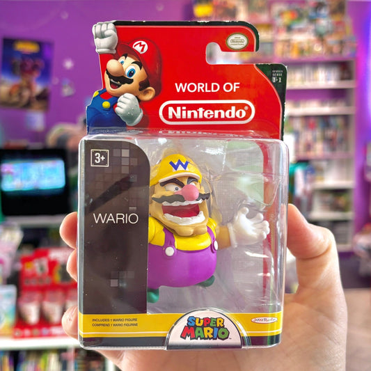 World of Nintendo: Wario 6cm Collectible Figurine (Series 1 - 1, Jakks, 2016) - PopCultGang