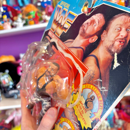 WWF Series 2: The Bushwackers Butch only Action Figure on Card (Hasbro, 1991) - PopCultGang
