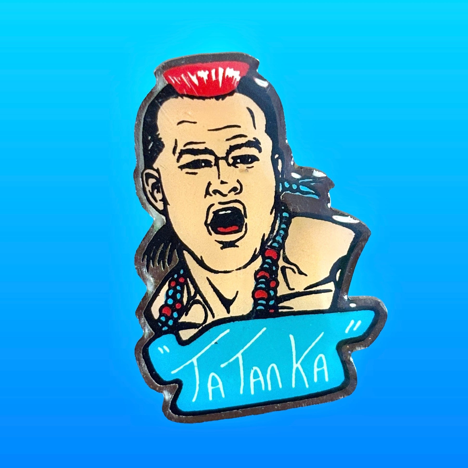 WWF / WWE: Wrestling - Ta Tan Ka Enamel Pin (1993) - PopCultGang